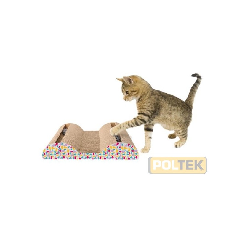 Questo tiragraffi in cartone è una soluzione ideale per soddisfare la necessità innata dei gatti di farsi le unghie, preservan