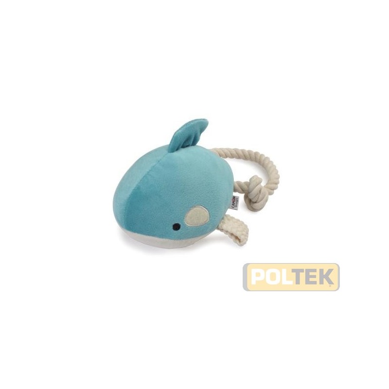 CAMON GIOCO CANE PELUCHE BALENA CON SQUEAKER E CORDA