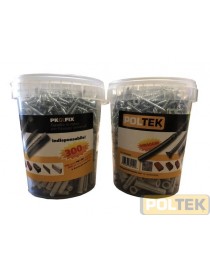 TASSELLO POLTEK NYLON UNIV. CON VITE + PUNTA d. 6 pz.300
