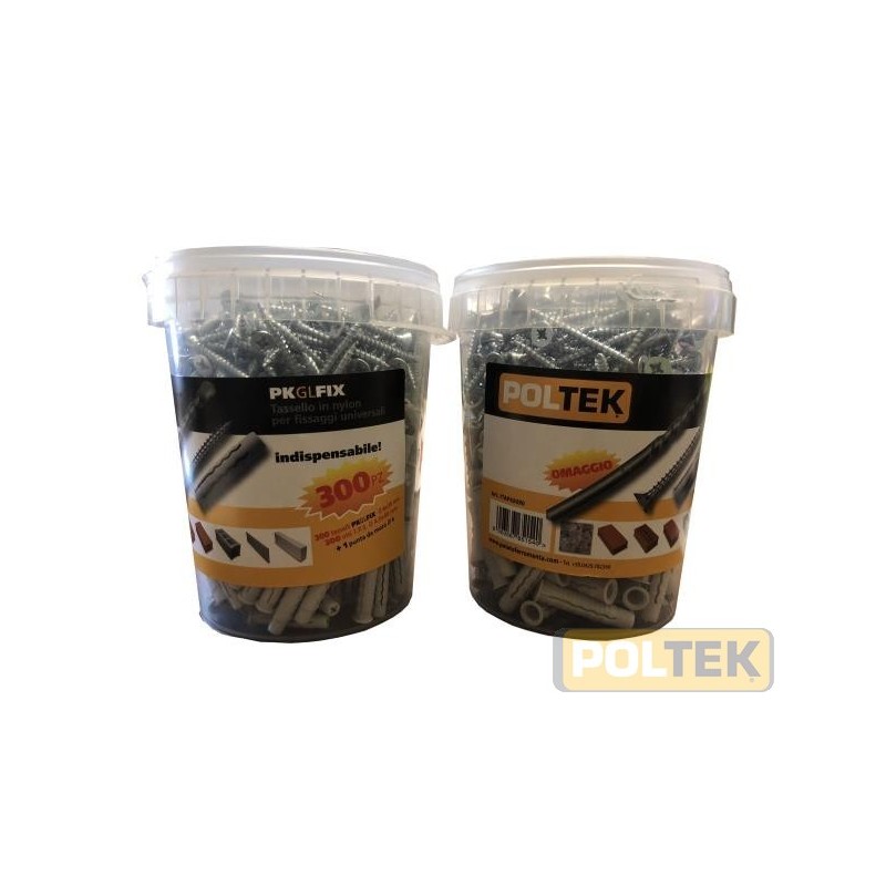 È fornito completo di vite per truciolare in acciaio zincocromato con testa svasata piana e impronta pozidrive.