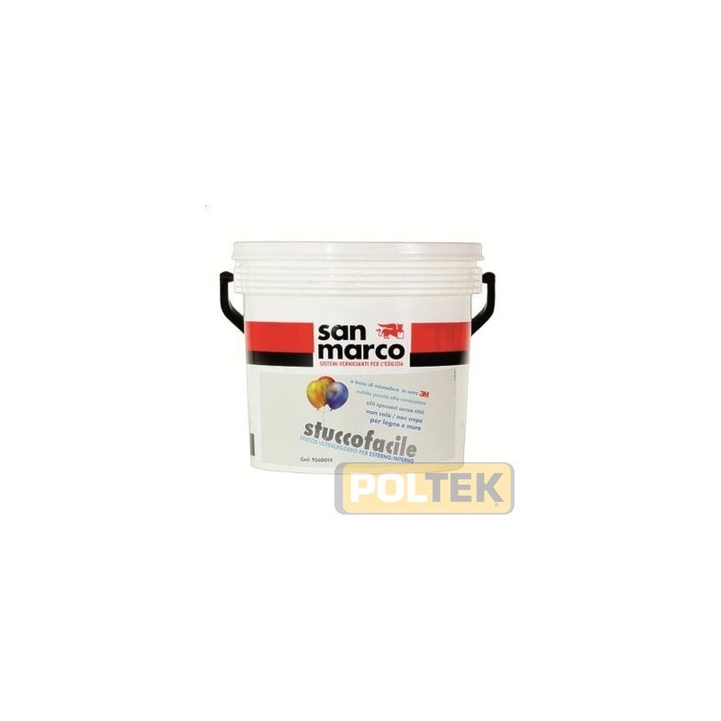 STUCCOFACILE è uno stucco pronto in pasta per esterni ed interni a base di microsfere cave in vetro, per applicazioni su suppor