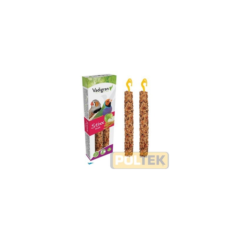 Snack Stixx FRINGUELLI TROPICALI Fruit 2 pezzi 85gr Lunghezza stix 16 cm COMPOSIZIONE: semi (miglio 45,5%), panico 4%), prodotti