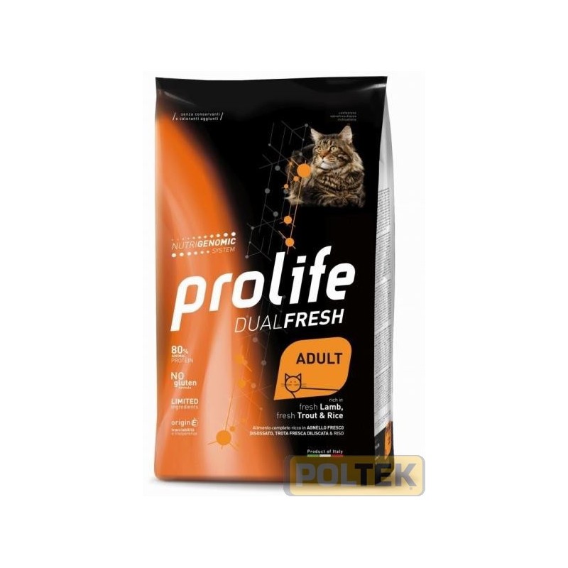 PROLIFE GATTO DRY DUALFRESH LAMB TROUT & RICE gr. 400