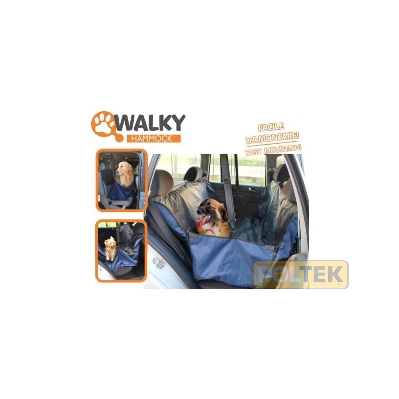 Proteggi i sedili della tua auto dallo sporco e dal pelo del tuo cane con il coprisedile Walky Pet Hammock, ideato per i sedili 