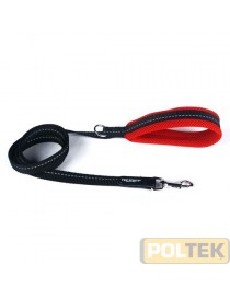 TRE PONTI GUINZAGLIO NERO INS/RIFRAN IMBOTT. COL. ROSSO