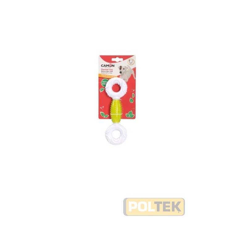 Regala un sano divertimento al tuo cane grazie a questo gioco composto da un manubrio in TPR e nylon, profumato alla menta: lo a