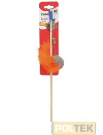 CAMON GIOCO Gatto CANNETTA PALLA PIUMA 40cm