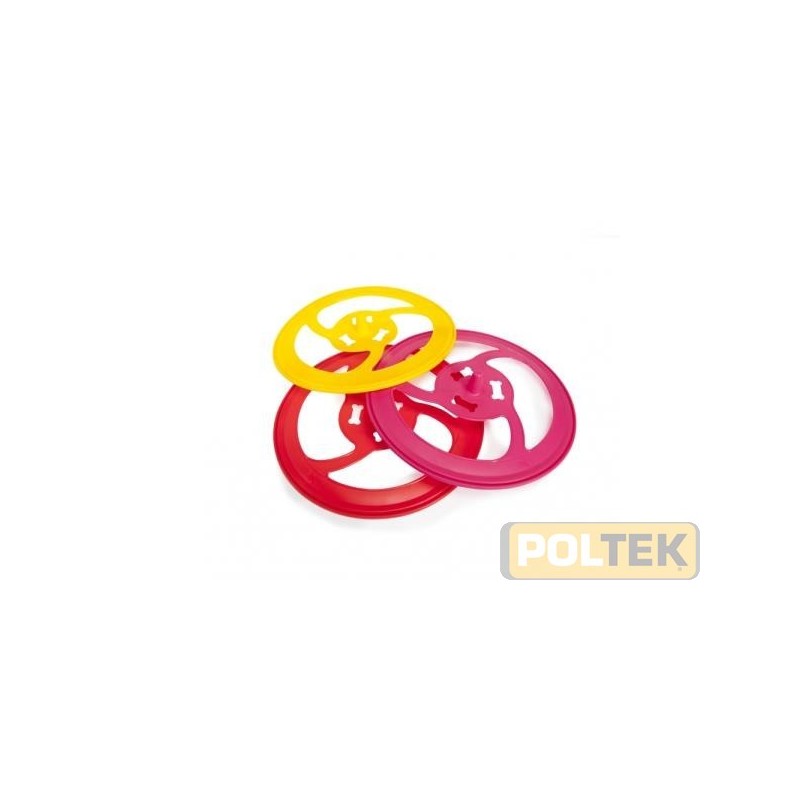Un passatempo divertente e coloratissimo per interagire con il tuo cane: questo simpatico frisbee in plastica, disponibile in 3 