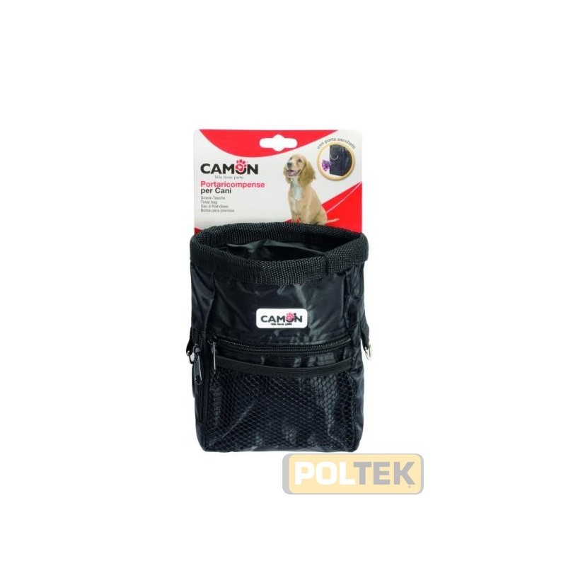 Questo pratico e resistente portaricompensa è dotato di due tasche frontale aggiuntive e di un moschettone laterale, oltre che 