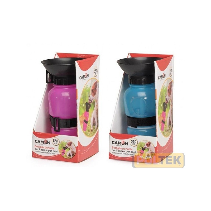 Borraccia retrattile per animali domestici in Policarbonato e ABS. Questa borraccia può contenere fino a 300ml d’acqua per di