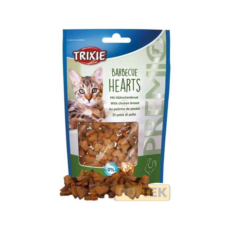 TRIXIE PREMIO GATTO BARBECUE HEARTS 50gr