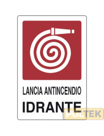 CARTELLO ALL. "LANCIA ANTINCENDIO IDRANTE" cm 20x30