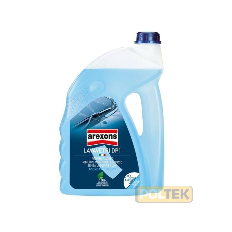 Garantisce una perfetta azione sgrassante e detergente del parabrezza senza lasciare aloni. Agisce a fondo rimuovendo smog, polv