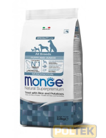 MONGE DOG ALL BREEDS PUPPY/JUNIOR TROTA/RISO/PATATE KG 2,5