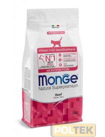 MONGE CAT NATURAL MONOPROTEICO MANZO KITTEN kg.1,5