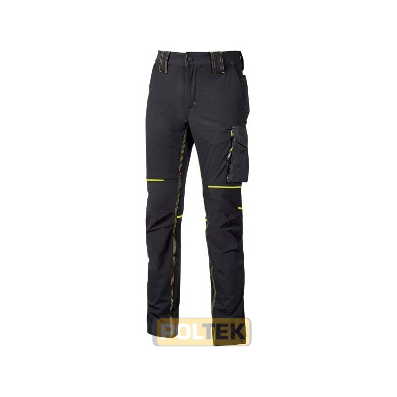 Pantalone in tessuto U-4 (U-Power 4 way stretch) molto comodo, resistente, morbido sulla pelle, idrorepellente, traspirante e as