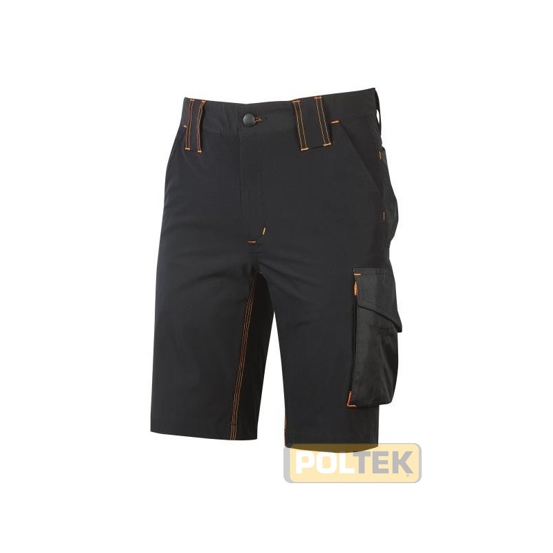 Bermuda in tessuto U-4 (U-Power 4 way stretch) molto comodo, resistente, morbido sulla pelle, idrorepellente, traspirante e asci