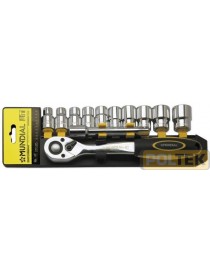 MUNDIAL CHIAVE A BUSSOLA 1/2" SERIE + CRICCHETTO pz.12